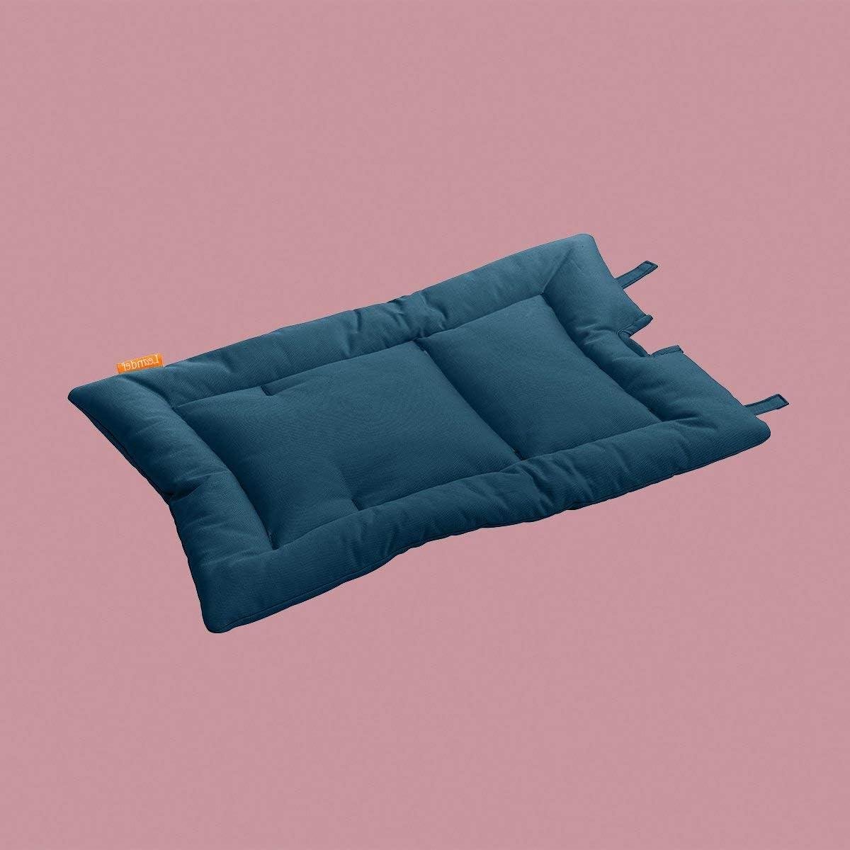 Zitkussen Kinderstoel - Stoelkussen Baby - Comfortabel Zitten - Klittenbandsluiting - 50 x 30 cm - Donkerblauw