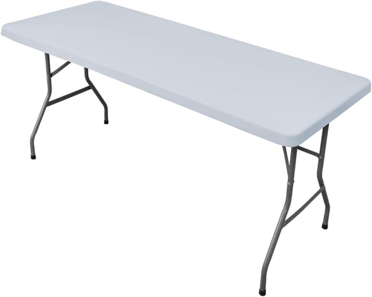Tafelhoes Rechthoekig - Tafelkleed Elastisch - Buiten Eten - Met Elastische Rand - 120 x 58 cm - Grijs