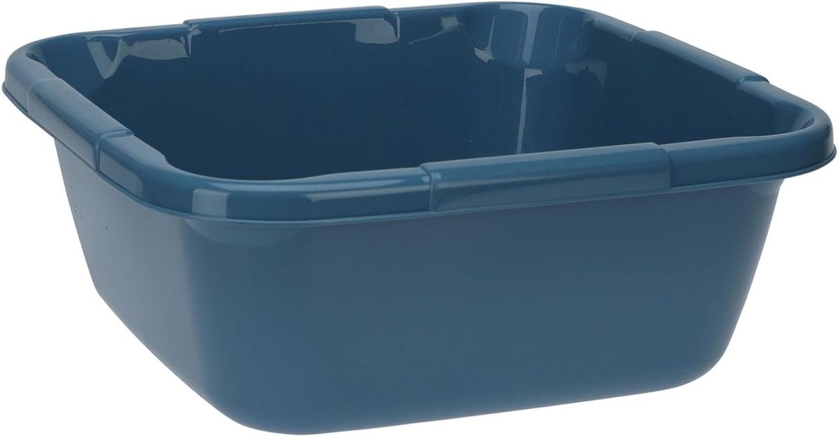 Spoelbak Kunststof - Afwasbak Kom - Handen Wassen - Hoekig Ontwerp - 6 Liter - Donkerblauw