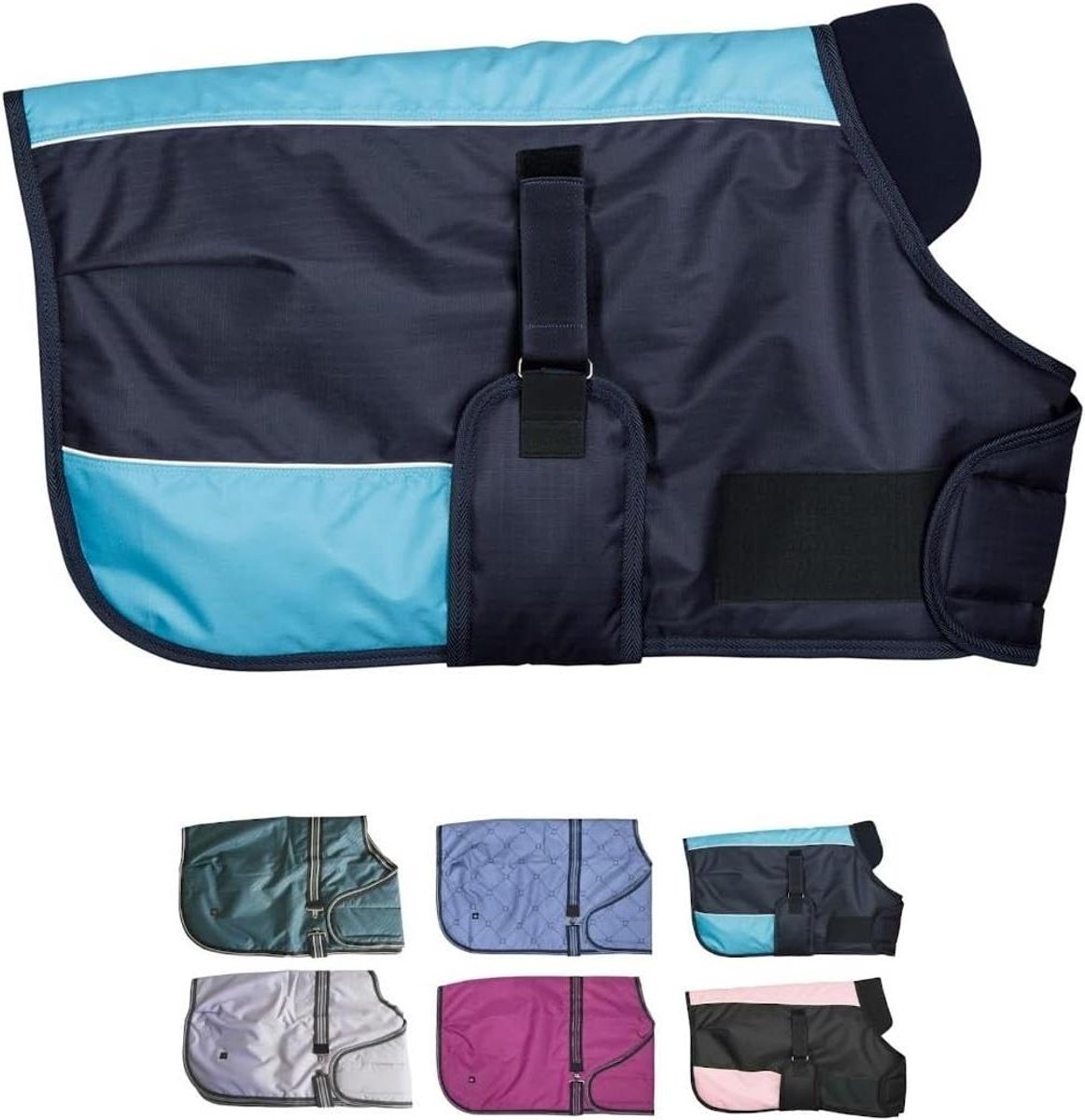 Veulen Dekentje - Groei Dekentje - Paard Beschermen - Verstelbare Borst - 65 cm - Donkerblauw