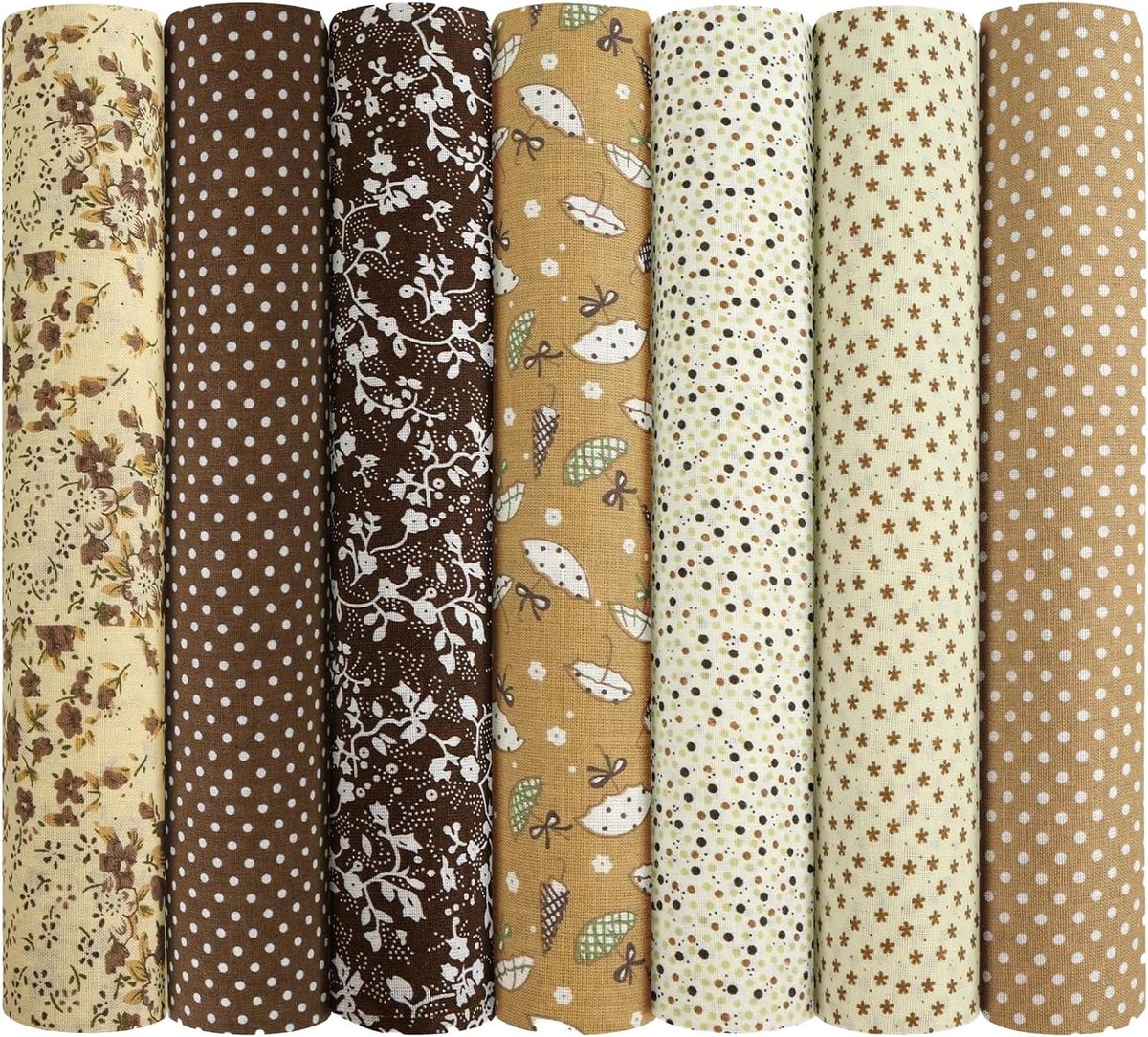 Stof, naaien, 7 stuks, 50 x 50 cm, stoffen per meter, katoen, textiel, patchwork, op maat gesneden, voor scrapbooking, kunst en handwerk, handgemaakt, van naaistof (rood)