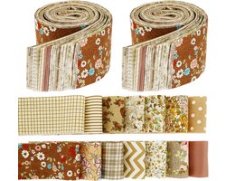 Lot van 84/80 rollen zachte katoenen Jelly Roll-stof, voor quilten, lichtgekleurde ademende stroken, voor dekens, opvulzakken, knutselen, handwerk, patchwork, accessoires