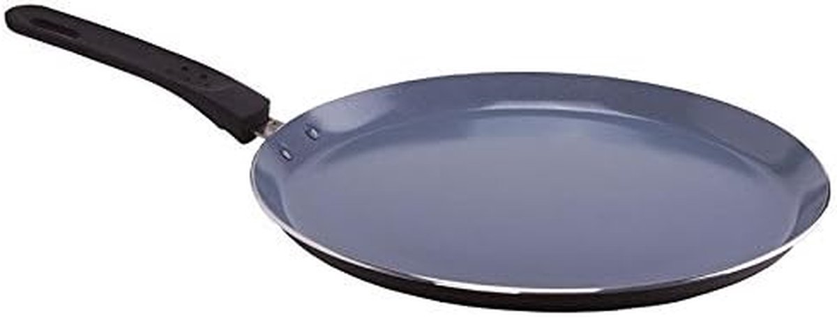 Pannenkoekenpan - Crepe pan - Pannenkoeken Bakken - Dubbele Keramische Coating - 28 cm - Zwart