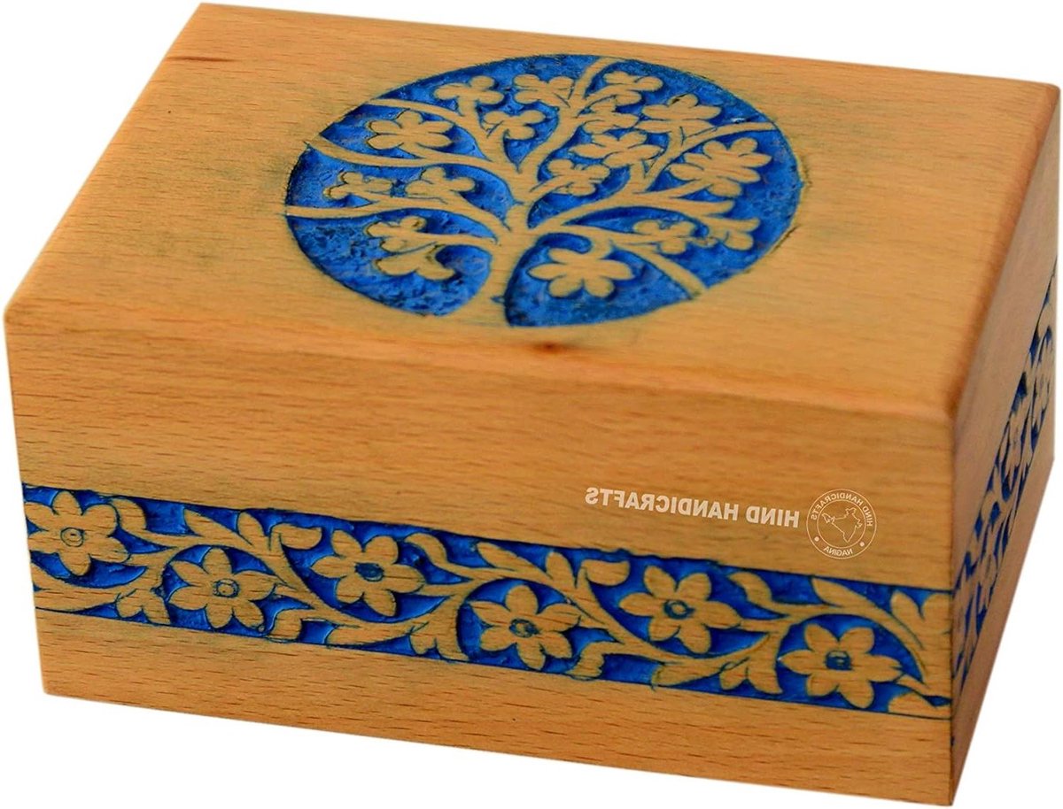 Houten Urn - Crematie Urn As - As Bewaren - Handgemaakt Uniek - 6 x 4 x 3 inch - Palissander