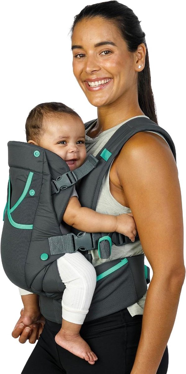 Baby Draagzak - Draagzak Baby - Actieve Ouders - Meerdere Vakken - 36-181 kg - Grijs