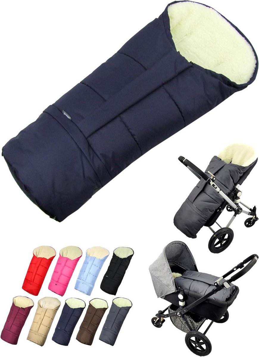 Voetenzak Kinderwagen - Baby Slaapzak Pram - Warm Blijven - Verstelbare Lengte - 90-110 cm - Navy Blauw