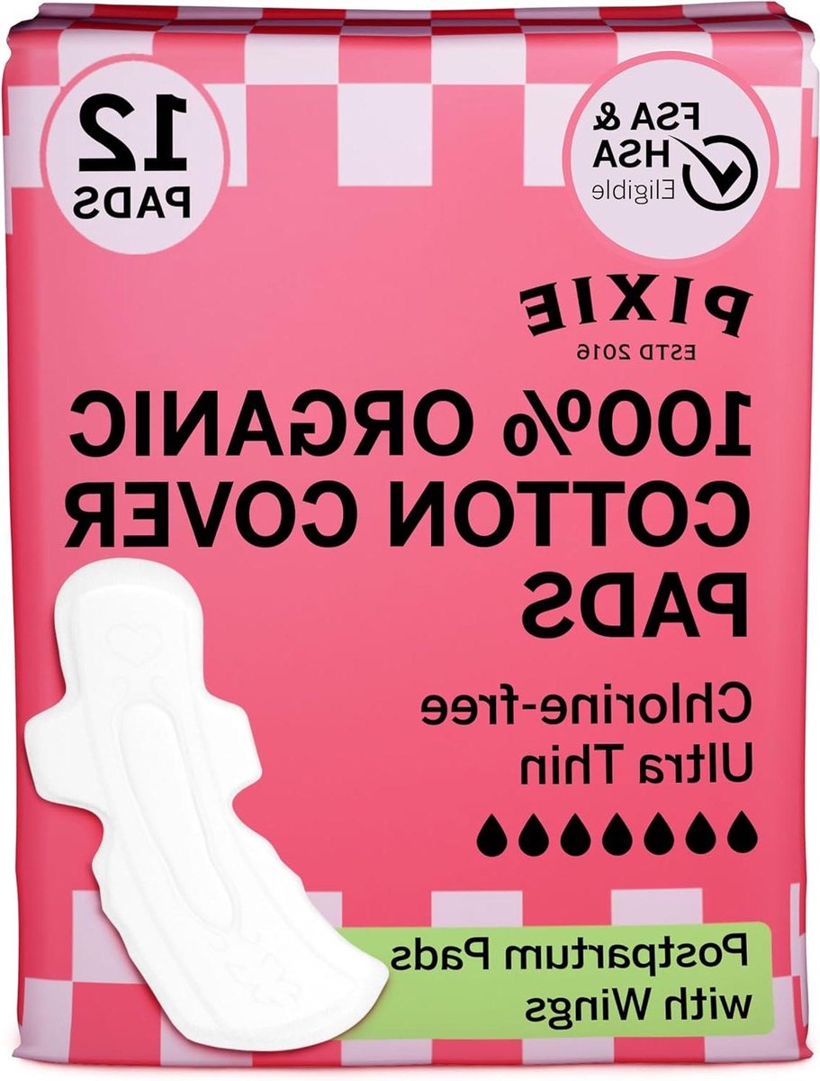 Biologisch Katoenen Pads - Postpartum Maandverband - Zware Stroom Bescherming - Extra Absorberend - 12 stuks - Wit