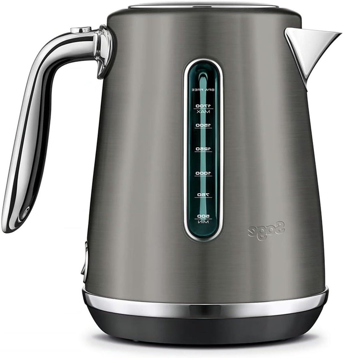 Waterkoker Luxe Snelkoker Snoerloos Snel Water Koken Langzame Stoomvrijgave 17L Zwart RVS