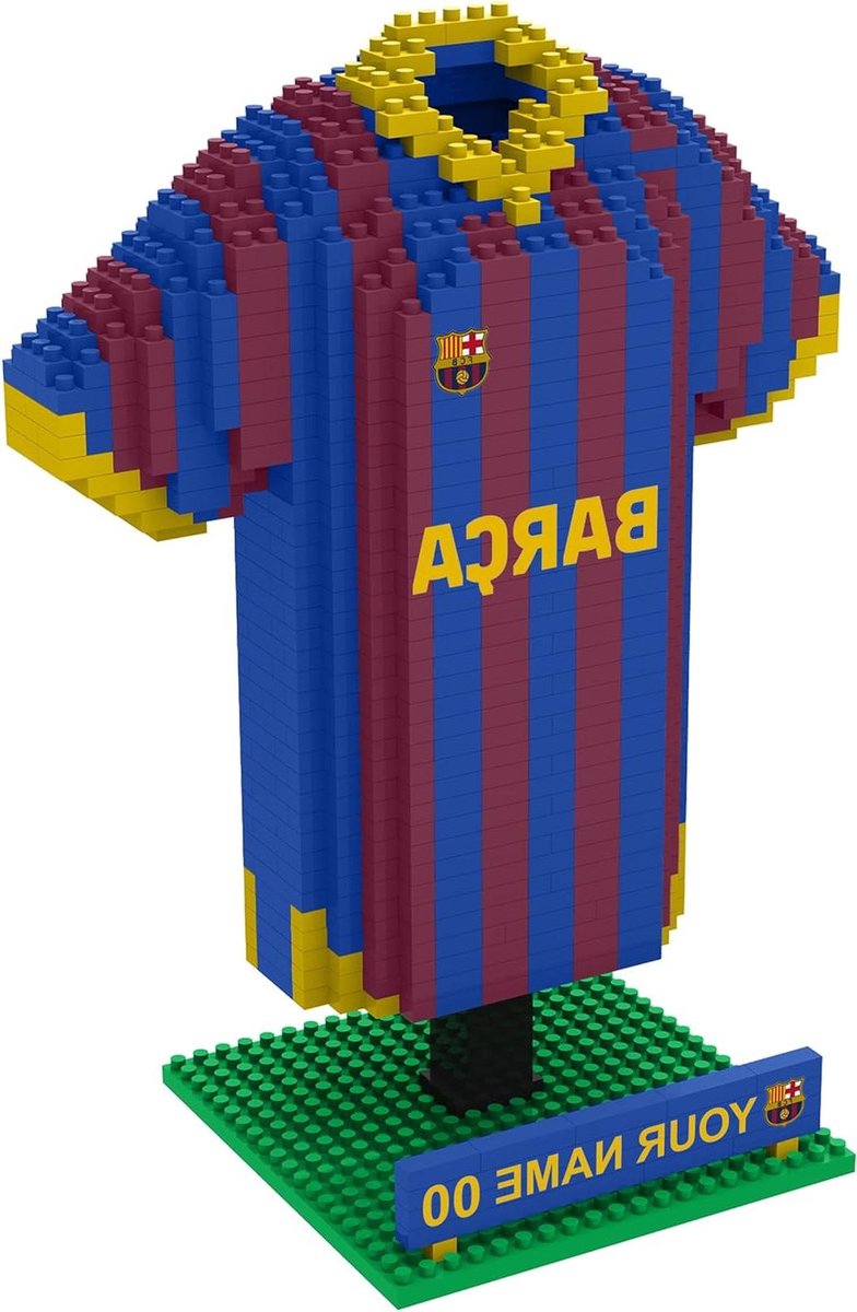 Bouwset Voetbalshirt - Desk Shirt Model - Bureau Decoratie - Personaliseerbaar met Naam - 7.5 x 13.2 x 17.5 cm