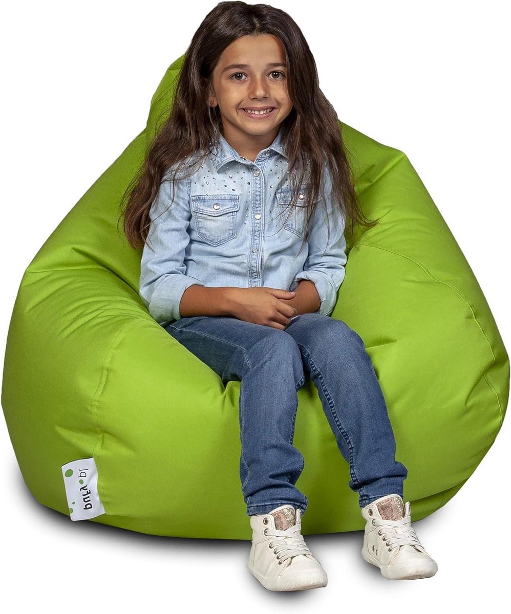 Zitzak - Poef Zetel - Ontspannen Buiten - Vuilafstotend Polyester - 90 x 90 x 110 cm - Olijfgroen