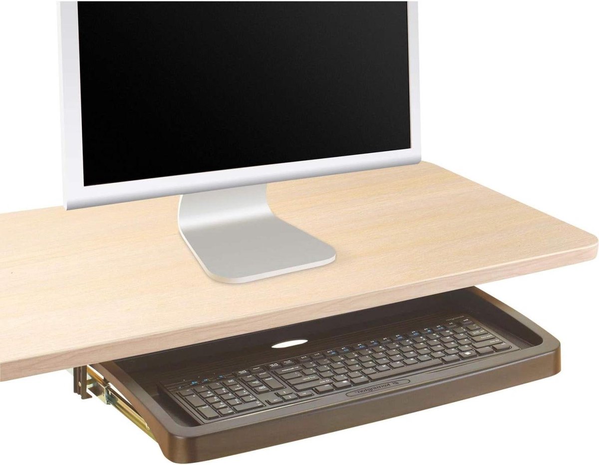 Toetsenbordlade - Lade voor toetsenbord - Bureau organiseren - Onderbouw model - 523 x 3071 cm - Zwart