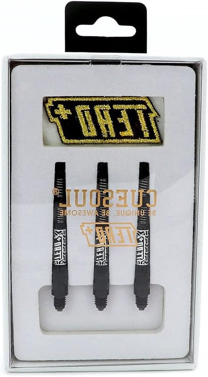 Dart Shafts - Dart Accessoires - Verbeteren Darts - Dubbel Roterend Systeem - 47mm - Zwart