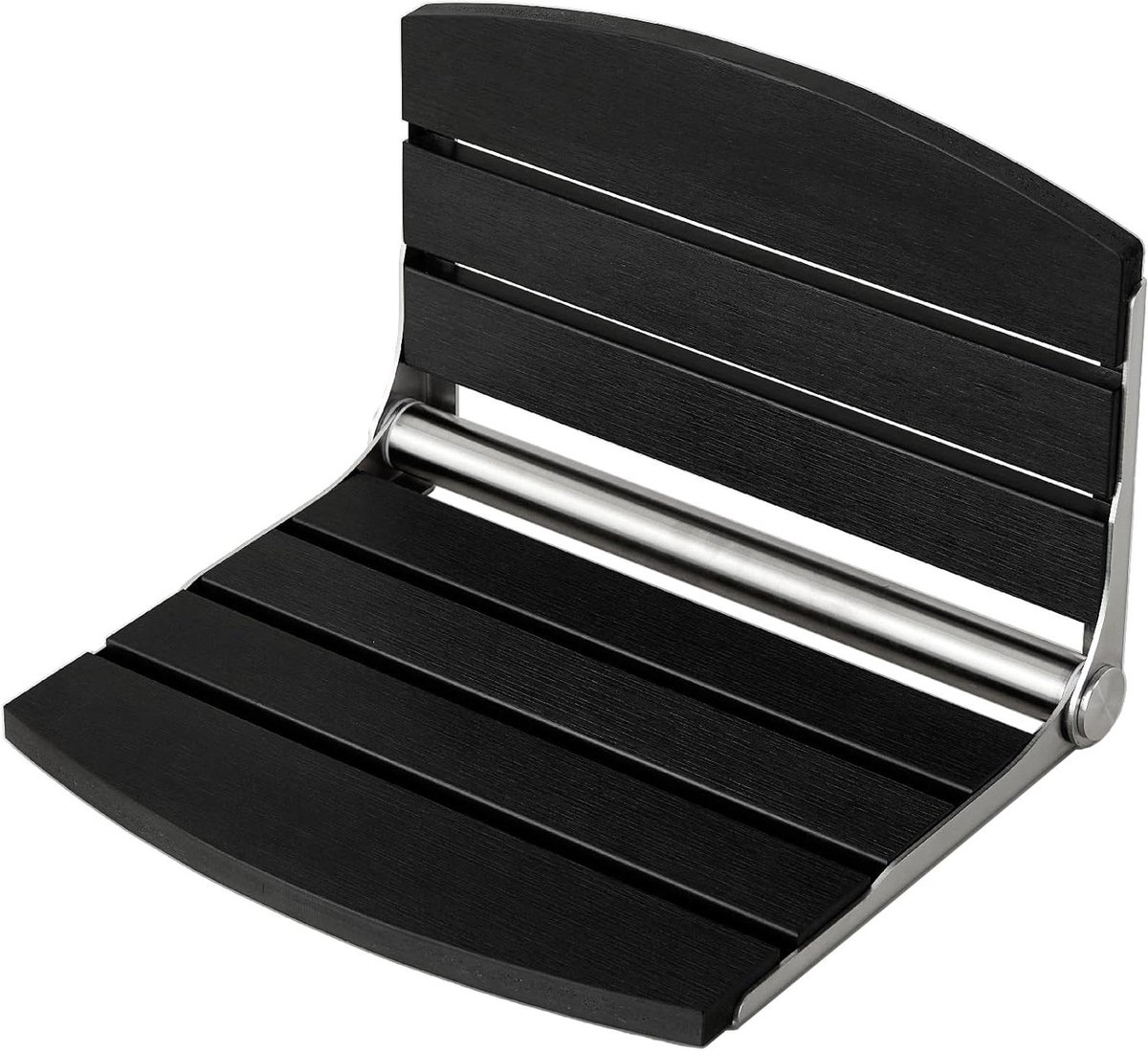 Opvouwbare Douchebank - Douchezitting Wandmontage - Veilig Douchen - Ruimtebesparend Ontwerp - 36.8 x 36.8 x 30.5 cm - Zwart