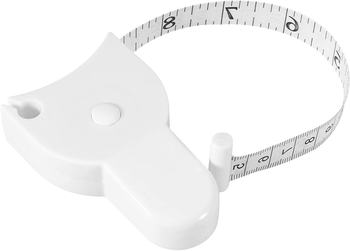 Lichaamsmeetlint - Meetlint Lichaam - Gezondheid Meten - Automatisch Intrekbaar - 150 cm - Wit
