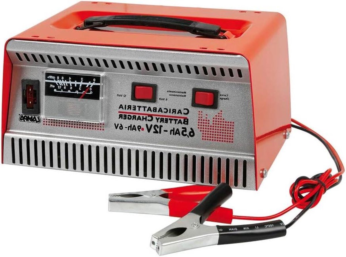 Accu Oplader - Batterij Lader - Voertuigen Opladen - Snel Laadfunctie - 6-12 Volt - Grijs