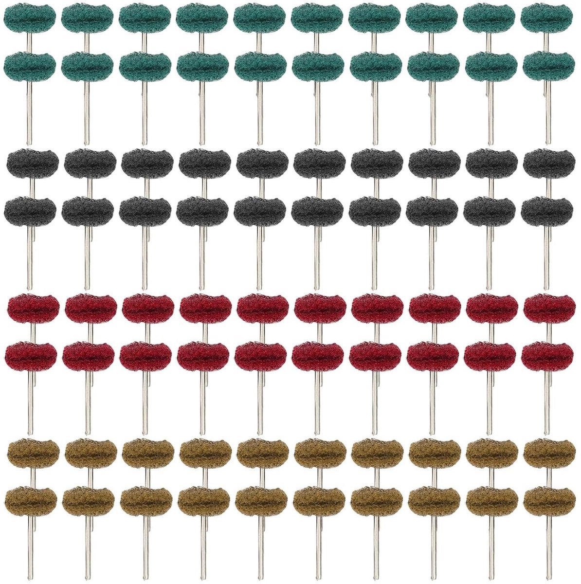 Slijpschijven Polijstschijven - Schuurschijven Polijstborstels - Metaal Bewerken - Nylon Aluminiumoxide Mix - 25 mm Diameter 80 Stuks
