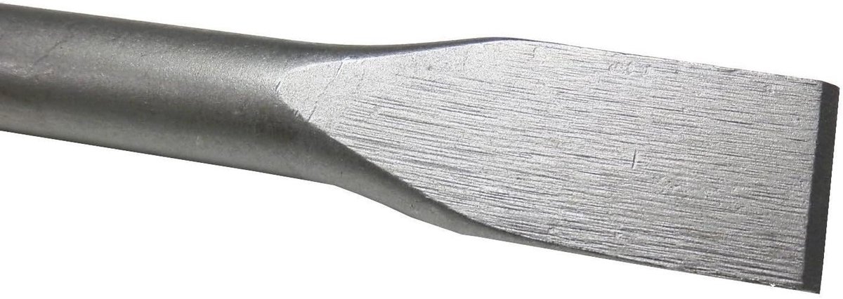 Platte Beitels - Breedbeitel Metselwerk - Beton Bewerken - SDS Max Opname - 25 x 400 mm - Zilver