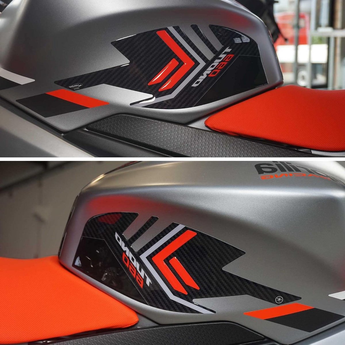 Motostickers Tank Bescherming - Motor Stickers - Motor Personaliseren - 3D Gel Hars - 32.4 x 13 x 2.2 cm