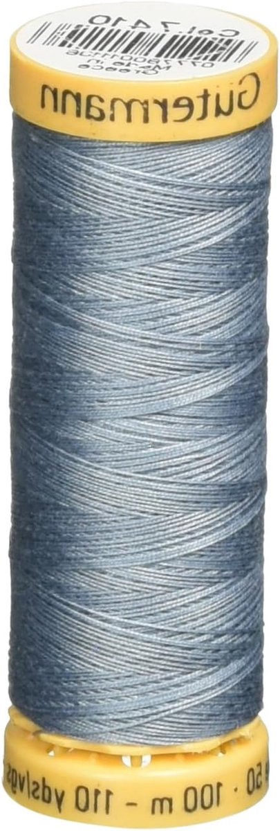 Katoenen Naaigaren - Natuurlijk Garen - Kleding Repareren - 100% Gemerceriseerd - 110 Yards - Licht Leisteen Blauw