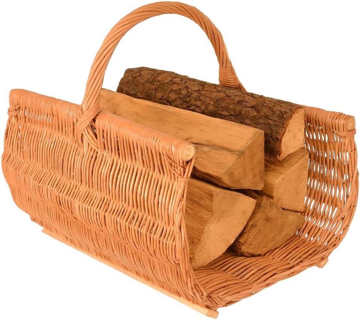Houtmand - Brandhout Opslag - Haardhout Opslaan - Met Houten Bodem - 50 x 38 cm - Bruin