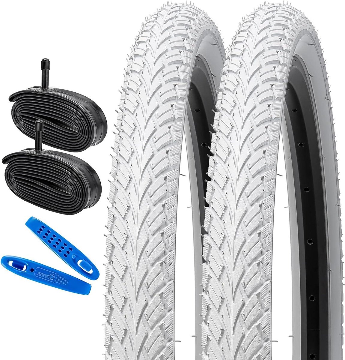 Fietsbanden Binnenbanden - Racefiets Banden - Dagelijks Fietsen - Ultra Duurzaam Rubber - 26x1.75 - Wit