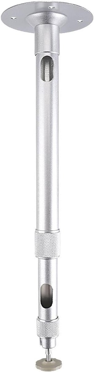 Projector Plafondbeugel - Projectorhouder Beamerbeugel - Thuisbioscoop Inrichten - 360 Graden Draaibaar - 33-60 cm Verstelbaar - Zilver