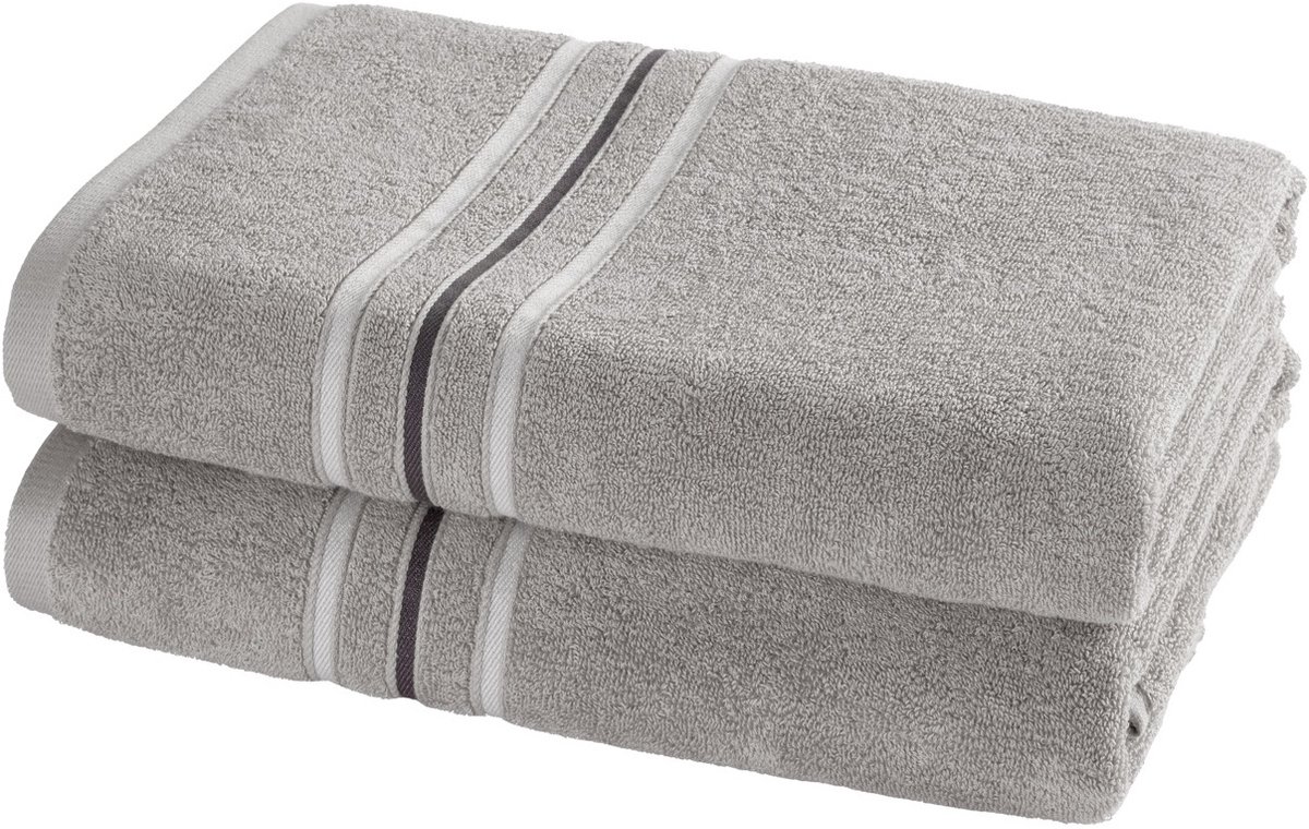 Moodit Douchelaken Empress Steel Grey - set 2 st. - 70 x 140 cm - 100% Katoen