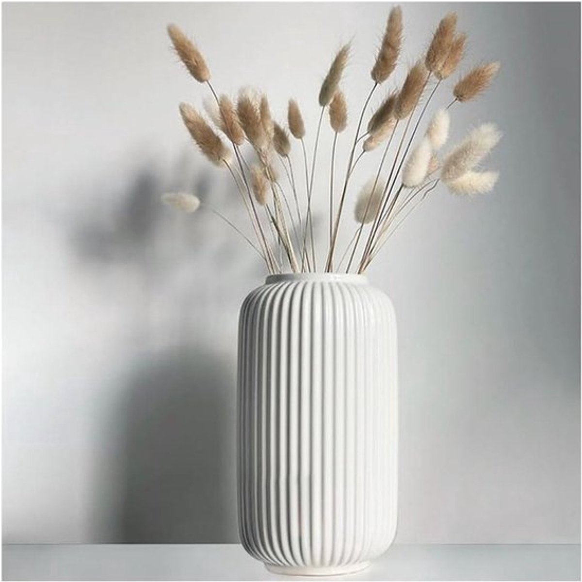 Home Decoration - Keramische Vaas - Geometrisch Ontwerp - Wit