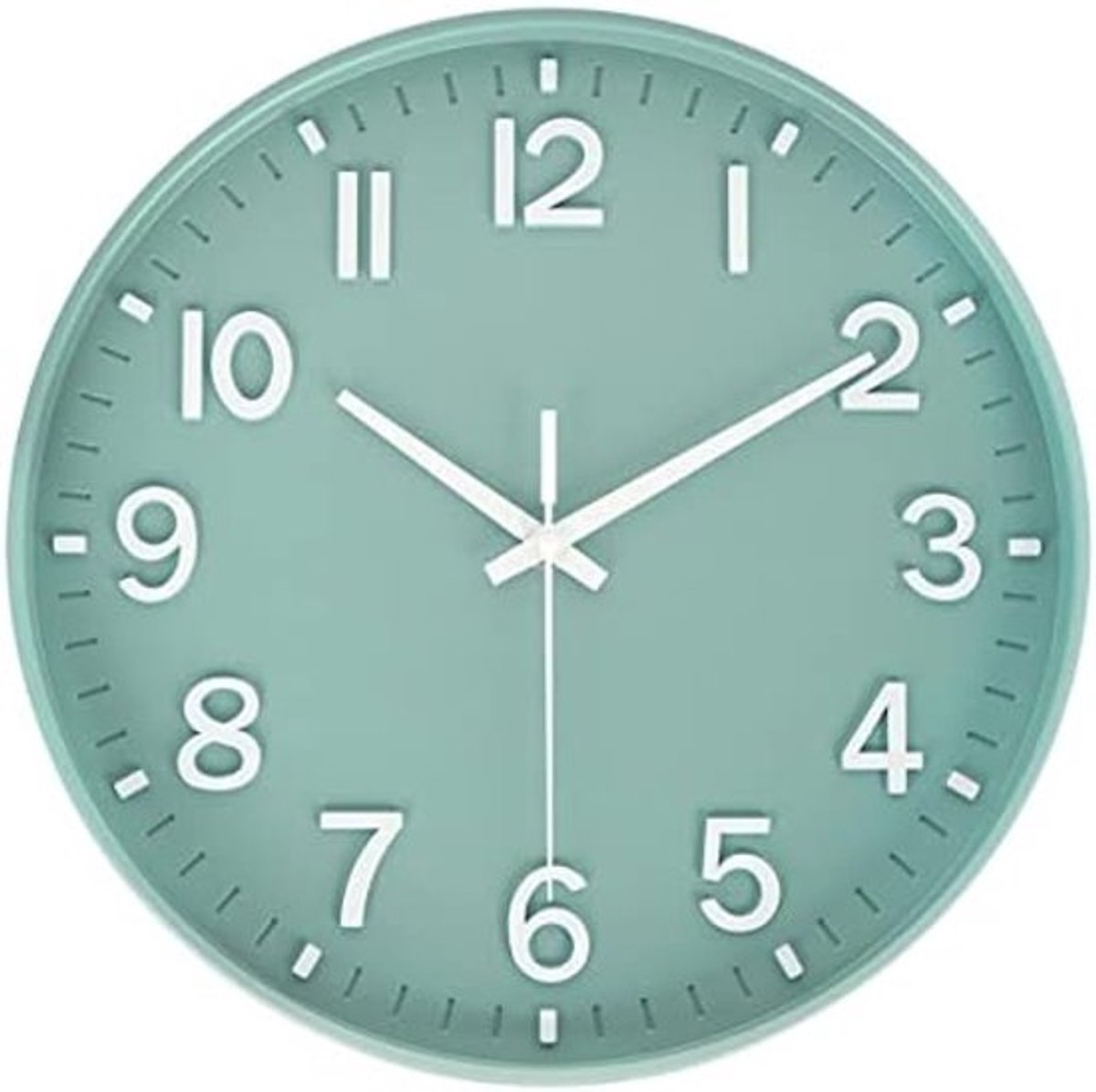 Wandklok – Analoge wandklok – Stille niet tikkende klok – Ronde