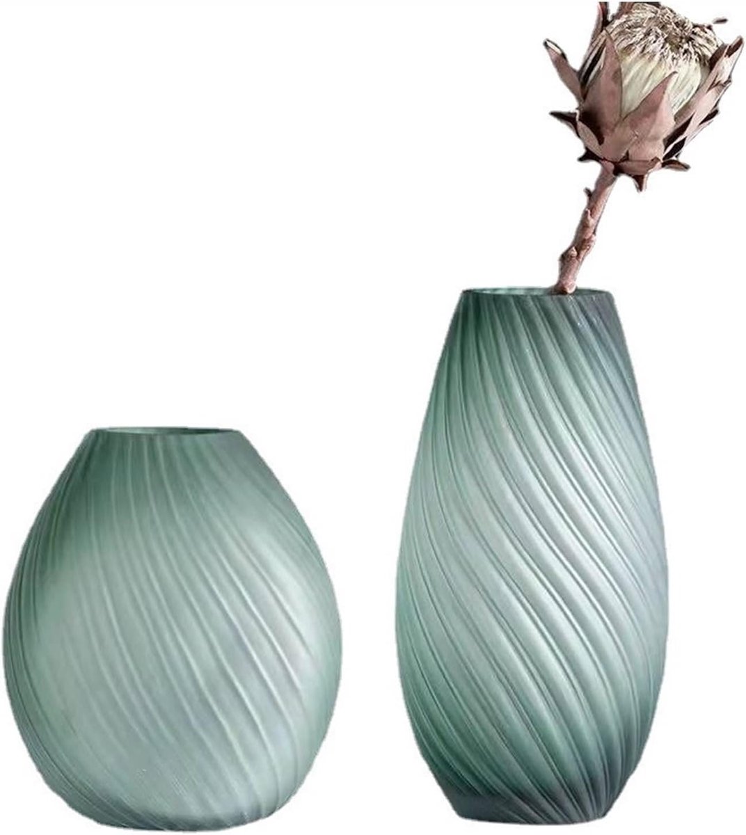 Vazen Home Decor 2 stks Glazen Vaas Ornamenten Moderne Minimalistische Woonkamer Bloemstuk Kamer Home Decoratieve Vaas Boerderij Vaas