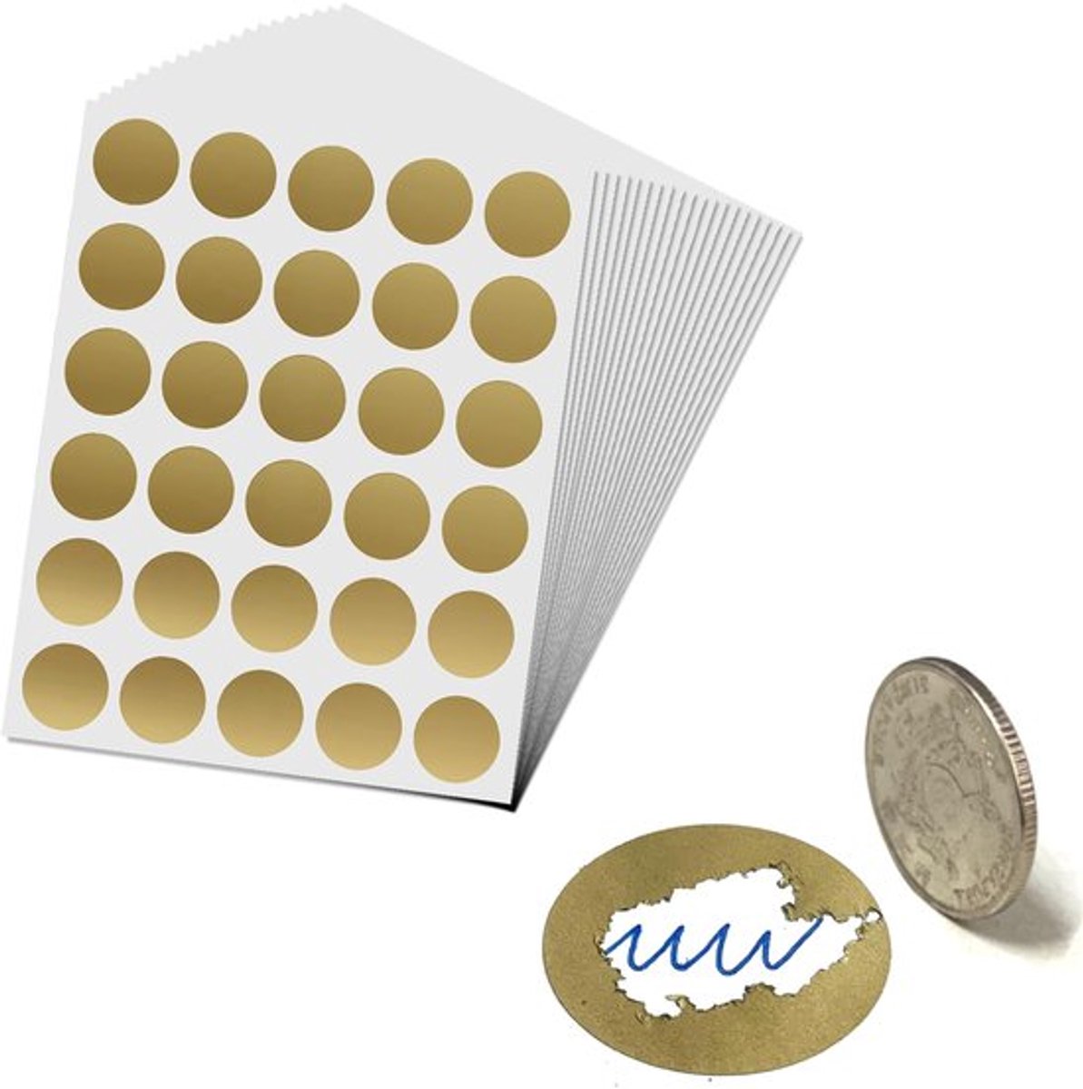 Aladdien - Kras Stickers - Krasloten Maken - 600 Stuks - Goud