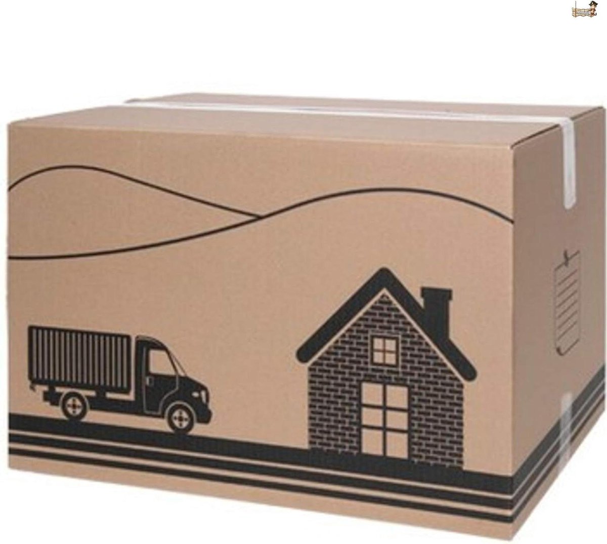 Verzenddozen - Opbergdozen - Opslag en transport - Versterkt karton - 60x40x40 cm - Bruin