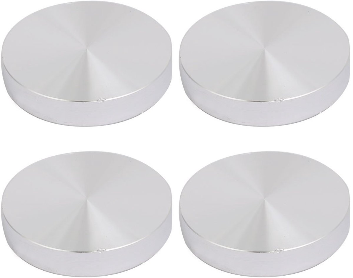 sourcingmap 4pcs 50mm dia 10mm draad M8 dikte aluminium schijf hardware tafel glas