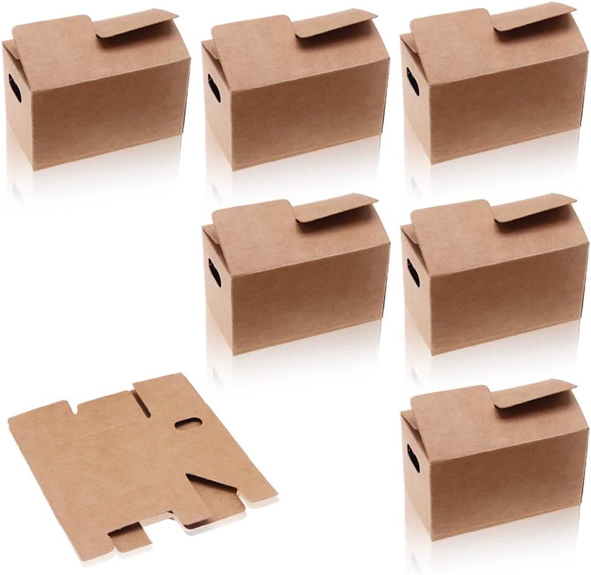 Miniatuurdozen Karton - Knutseldozen Mini - Creatieve Projecten - Hoogwaardig Materiaal - 8 x 43 x 5 cm - Bruin