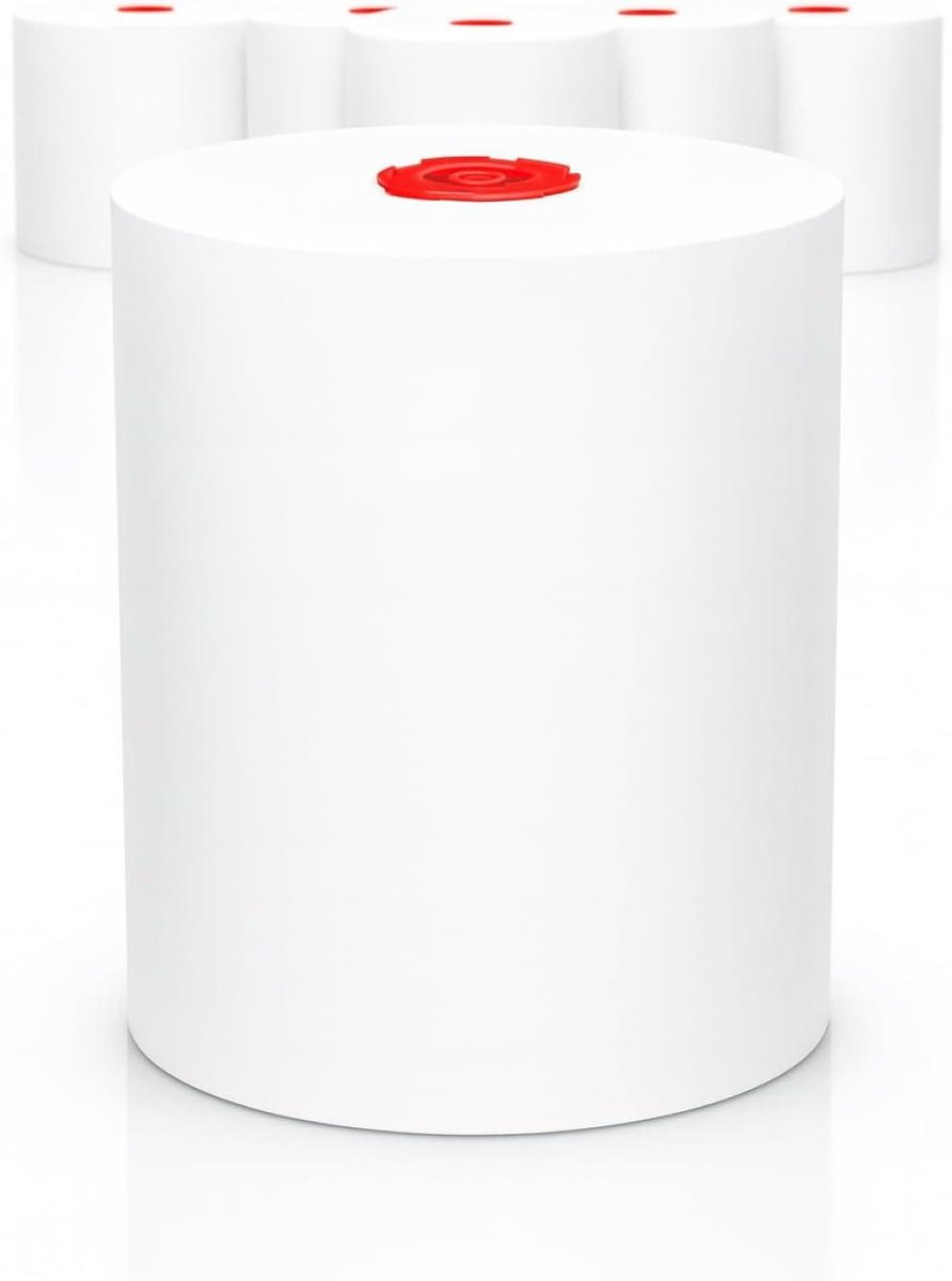Handdoekrollen - Papieren handdoeken - Hygiënisch handen drogen - 100% zuivere cellulose - 6 rollen 140m - Wit