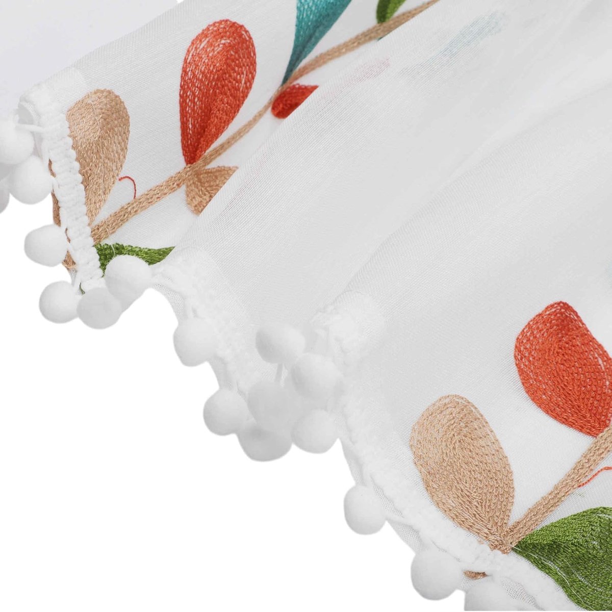 2 stuks keukengordijnen, korte raamsjaal, vitrage met ringen, netgordijnen voor badkamerraam, kast, wasruimte, decoratie, 100 x 50 cm, wit