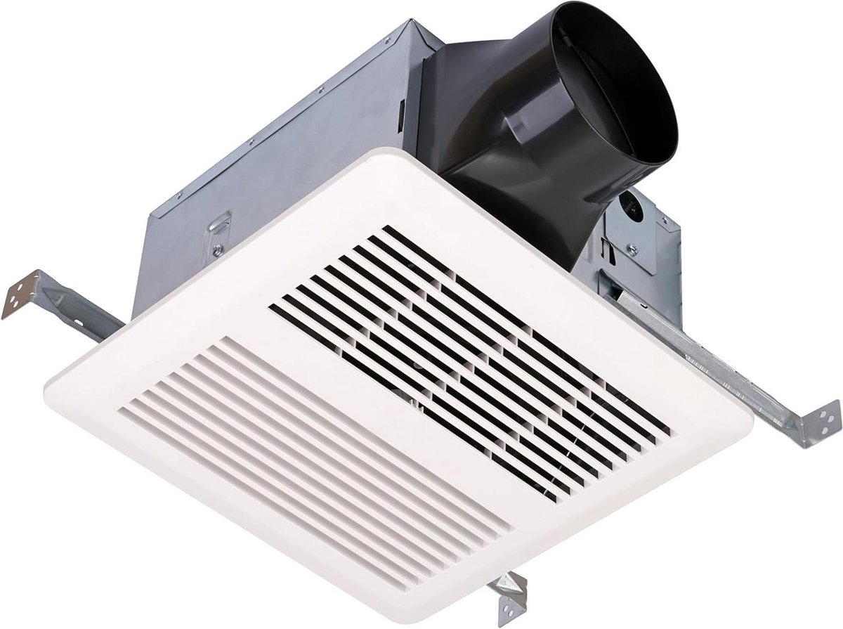 Badkamerventilator - Afzuigventilator Ventilator - Luchtkwaliteit Verbeteren - Stille Werking - 100 CFM - Grijs