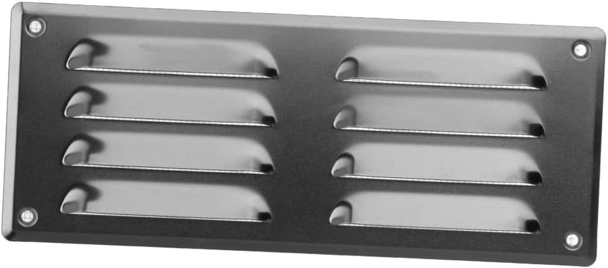 Ventilatierooster - Luchtcirculatie rooster - Ventilatie verbeteren - Geïntegreerd insectenhor - 260x105mm - Aluminium