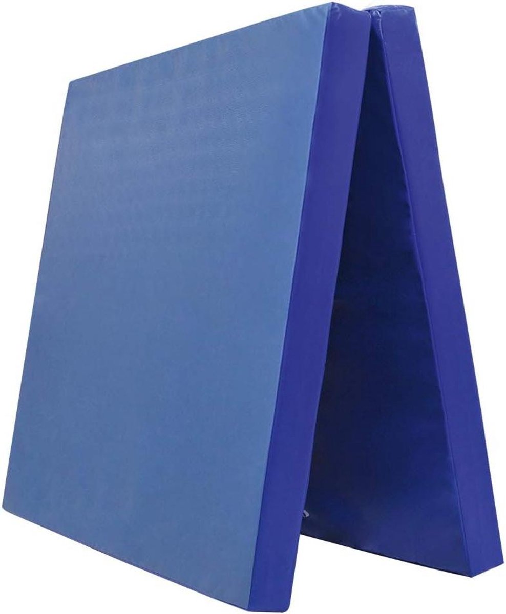 Inklapbare Turnmat - Gymnastiekmat Vloermat - Sporten Thuis - Ruimtebesparend Ontwerp - 200 x 100 cm - Blauw