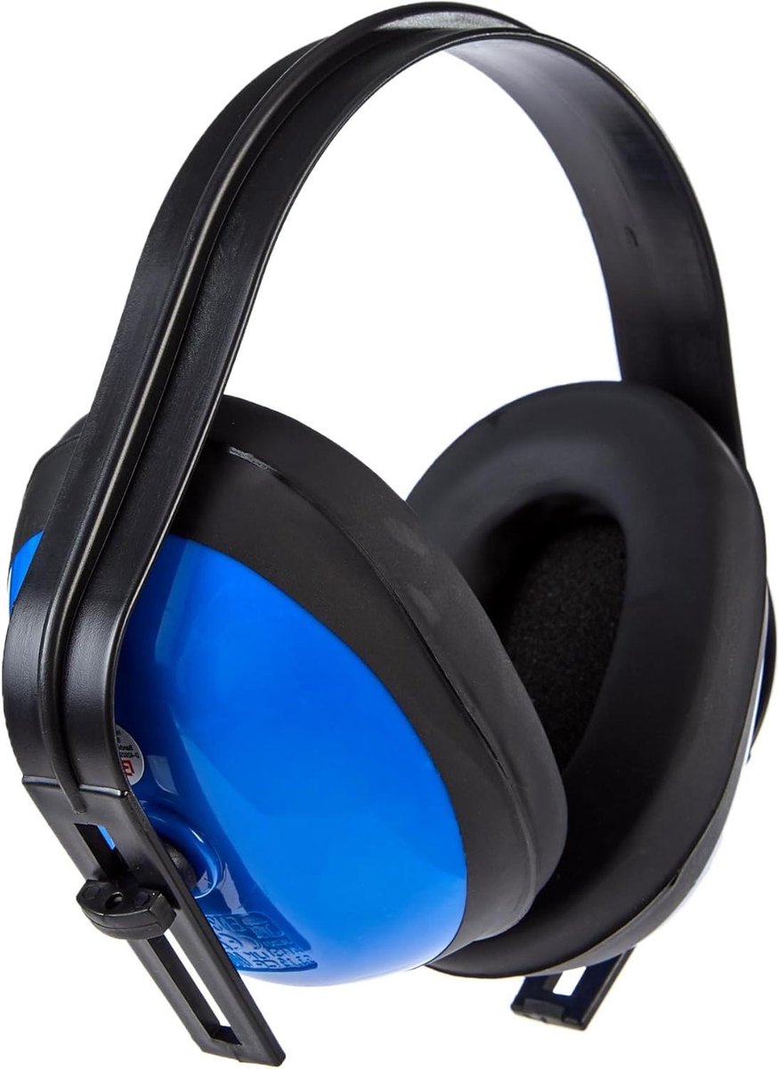 Gehoorbeschermer - Oorkappen - Werkplaats Geluid - Geluidsreductie 26 dB - 23 x 20 x 7 cm - Zwart Blauw