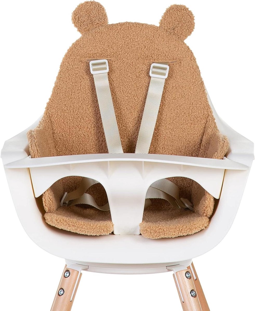 Kinderstoel Kussen - Zitverhogerhoes - Comfortabel Eten - Zachte Teddy Stof - 65 cm - Beige