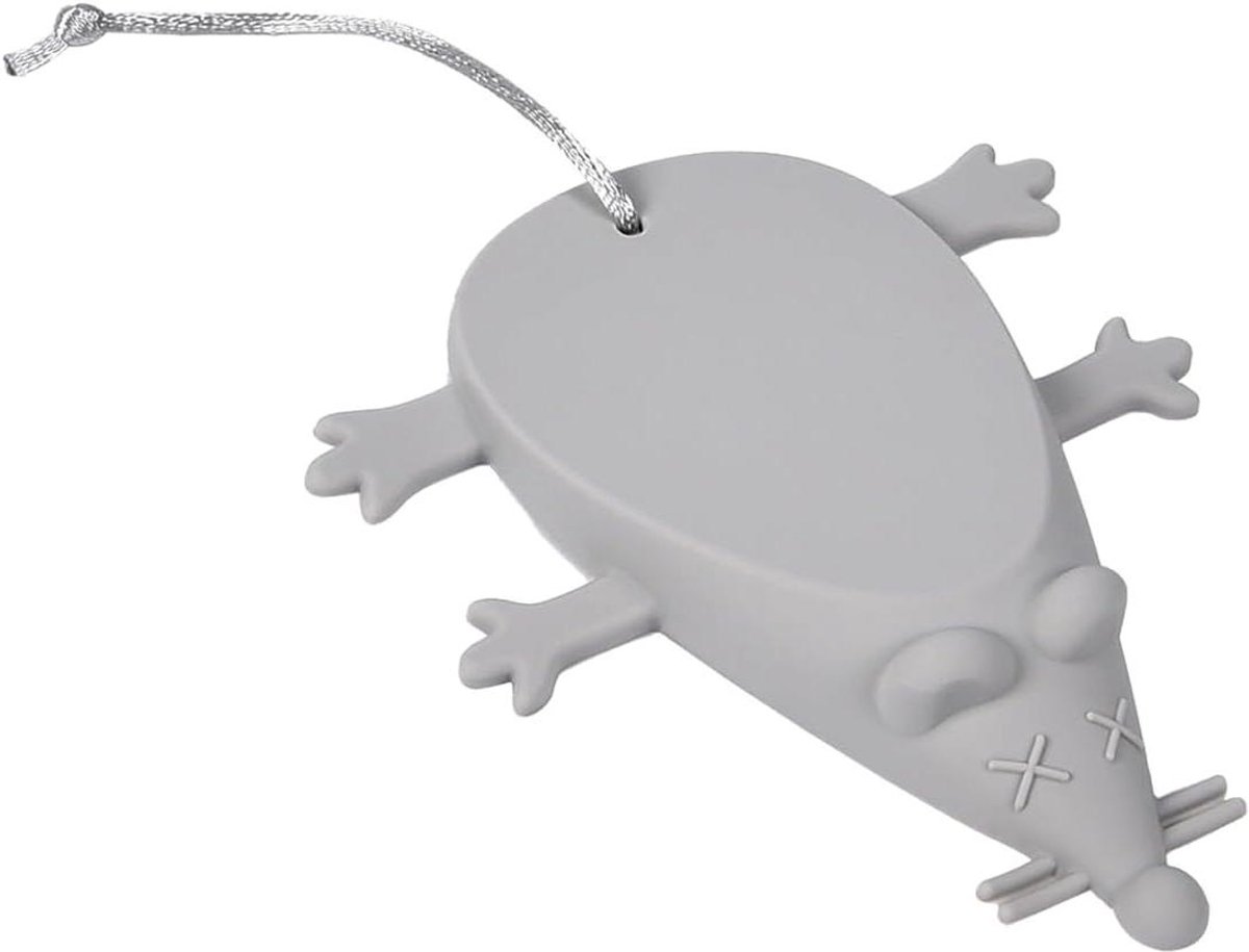 Siliconen Deurstopper - Muis Speelgoed - Deuren Open Houden - Zacht Antislip Materiaal - 12 cm Lengte - Grijs