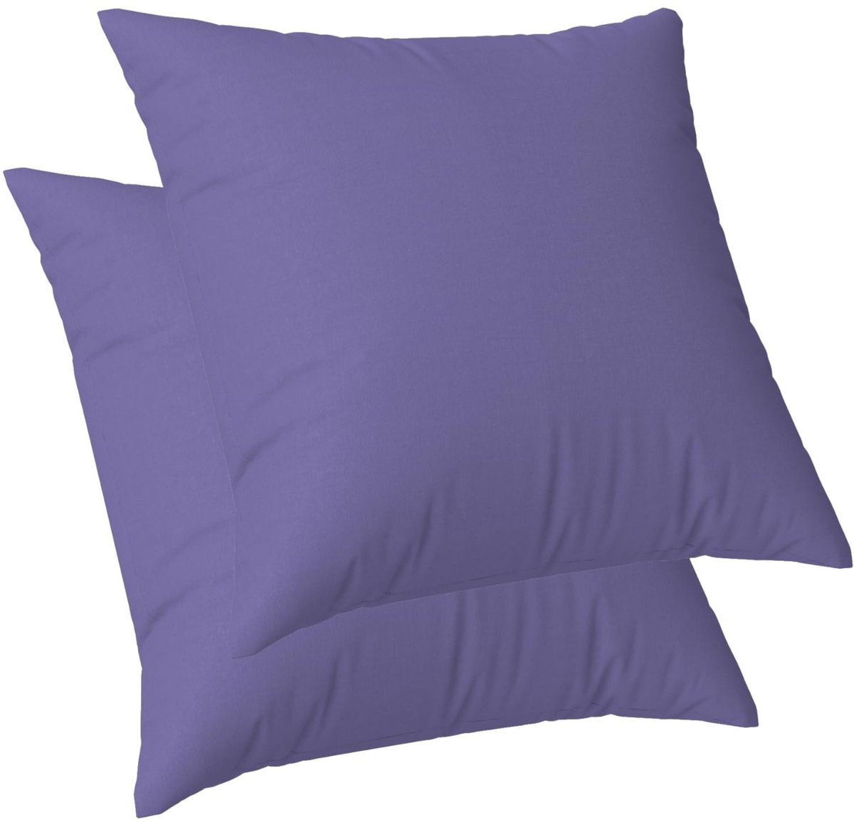 kleur linnen kussenslopen voor bank continentaal sierkussen voor bed dubbelzijdige iris paars handgemaakte vierkante kussenslopen met onzichtbare rits, 40 x 40 cm, set van 2