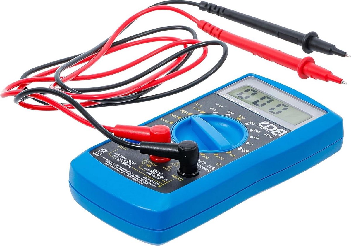 Digitale Multimeter - Spanning Tester - Elektrische Metingen - Overbelastingsbeveiliging - 35-cijferig display - Grijs