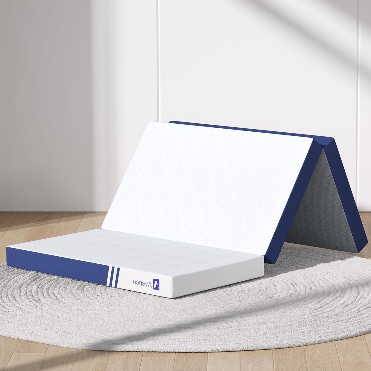 Opvouwbaar Matras - Drielaags Matras - Logeren en Reizen - Afritsbare Hoes - Twin XL 203cm - Grijs