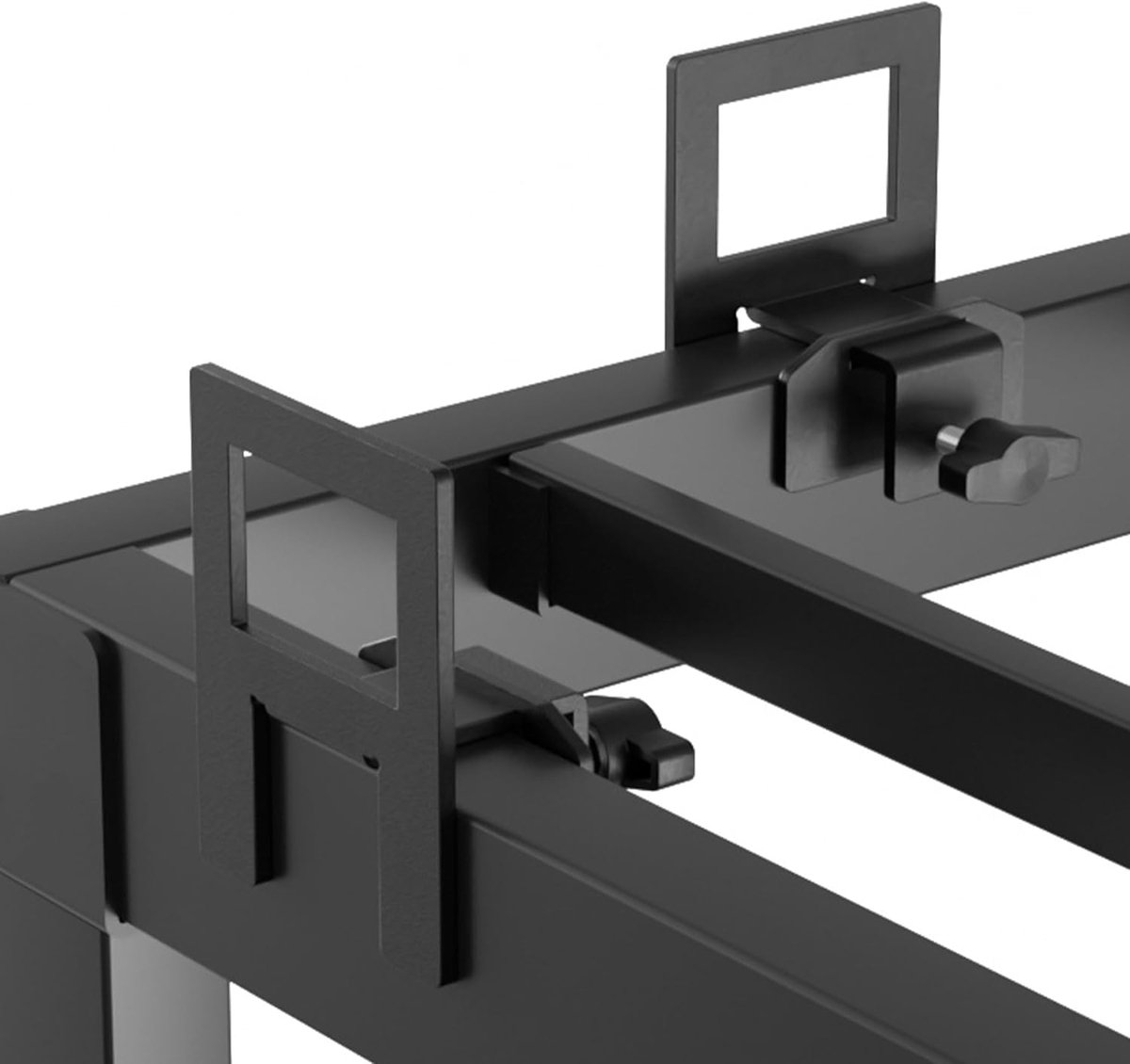Set van 4 – Matrasstopper voor bedframe – Antislip matrasbeugel – Metalen matrasbeschermer – Eenvoudig te monteren antislipbeugel – Zwart