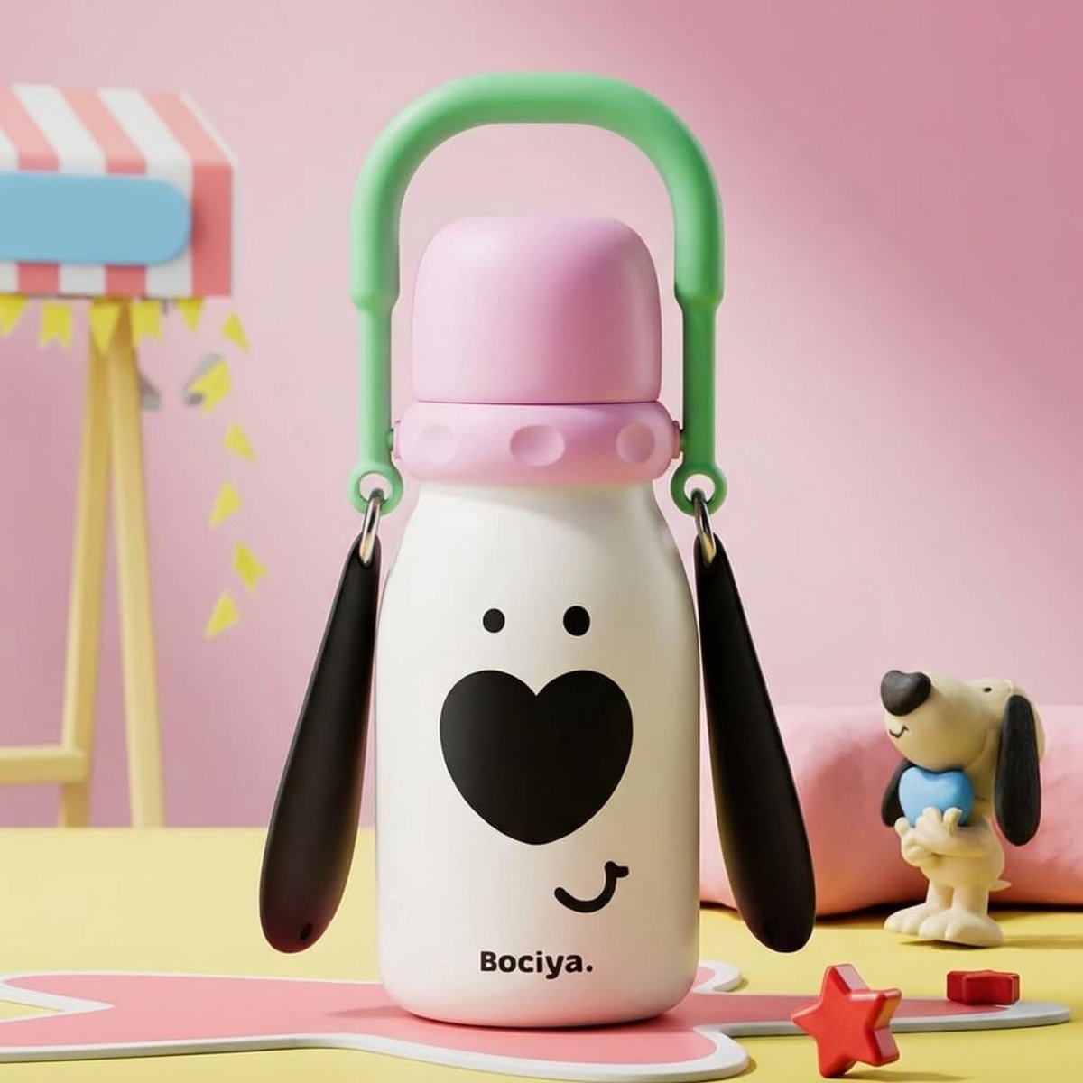 Dailygoods - Cartoon Waterfles voor Vrouwen - Geïsoleerde Roestvrij Staal Waterbeker