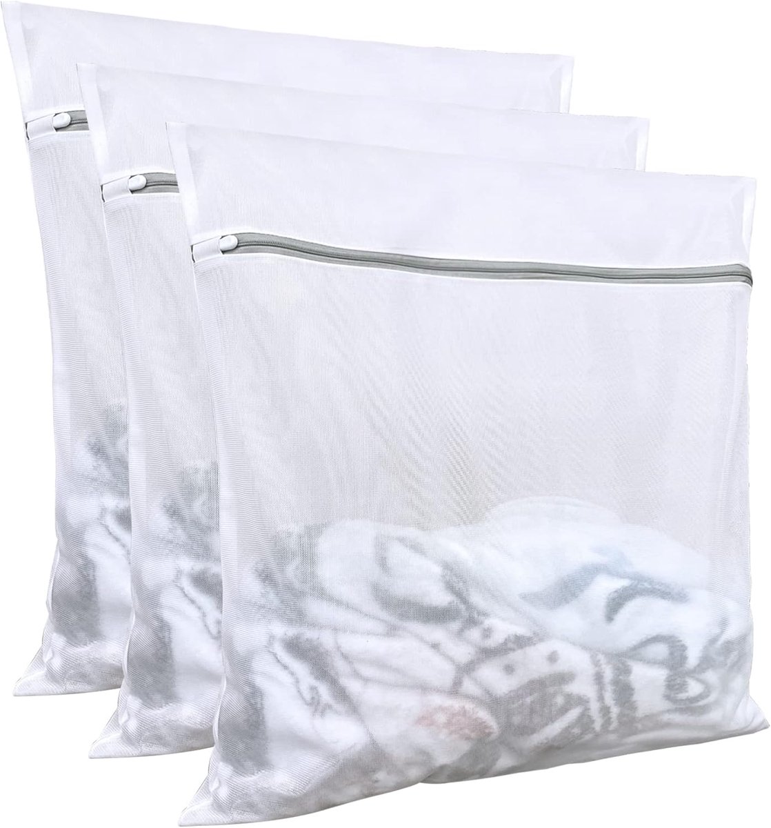 Waszakken Set - Mesh - Grote Maten - Duurzaam Gaasmateriaal - Voor Delicate Kleding
