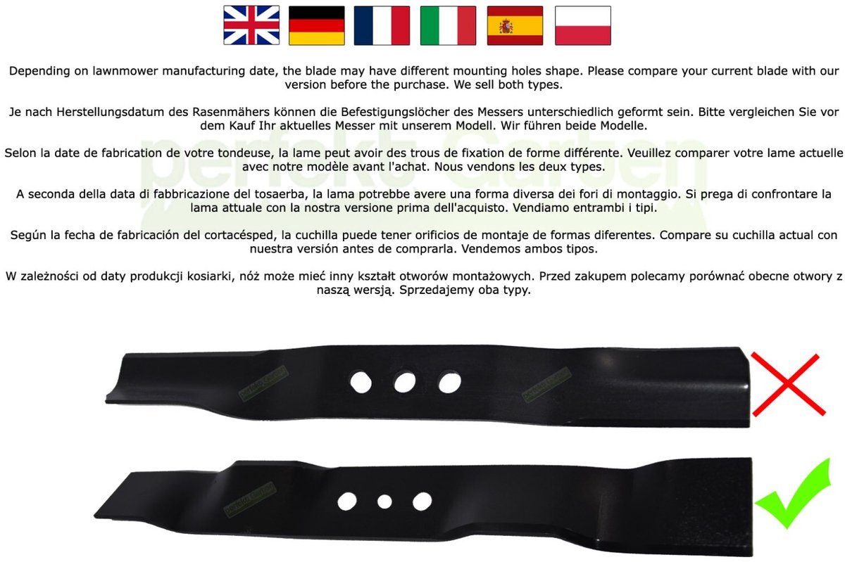 Grasmaaiermes van 42 cm voor BASIC BM 42-2 (BM42-2) – foto 2
