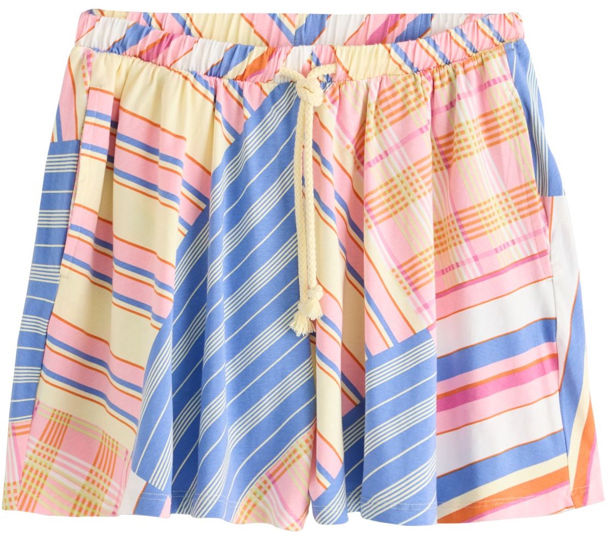 Next - Dames - Jersey short met gingham-ruit - Roze